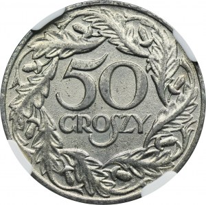 General Government, 50 grošů 1938 - NGC MS63 - poniklováno