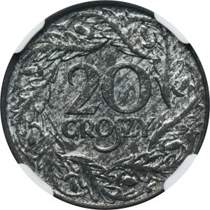 Štátna správa, 20 halierov 1923 - NGC MS65