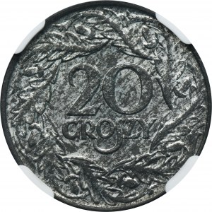 Gouvernement général, 20 pennies 1923 - NGC MS65