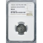 German Occupation, 20 groschen 1923 - NGC MS64