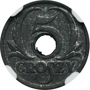 Všeobecná vláda, 5 haléřů 1939 - NGC MS64