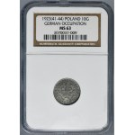 German Occupation, 10 groschen 1923 - NGC MS63