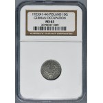 Gouvernement général, 10 pennies 1923 - NGC MS63