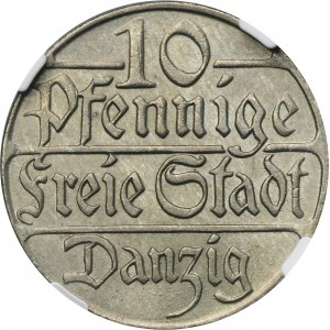 Freie Stadt Danzig, 10 fenig 1923 - NGC MS64
