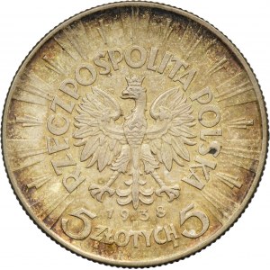 Piłsudski, 5 złotych 1938