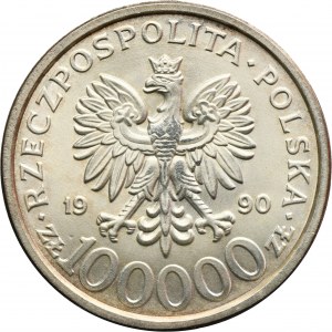 100.000 złotych 1990 Solidarność - TYP B