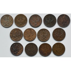 Set, 1 penny 1925-1939 (13 pieces).