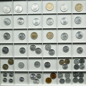 Set, PRL, Pennies et zloty (56 pièces)