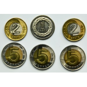 Sada, III RP, 1-5 zlatá 1994-2008 (6 ks)