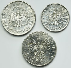 Set, II RP, 5-10 gold 1932-1936 (3 pieces).