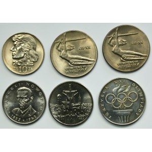 Zestaw, PRL, 10-10.000 złotych 1965-1990 (6 szt.)
