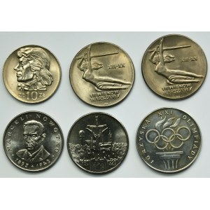 Satz, Volksrepublik Polen, 10-10.000 Gold 1965-1990 (6 Stück)