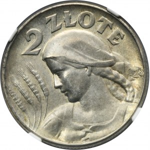 Žena a uši, 2 zlaté Philadelphia 1925 - NGC UNC DETAILY - bez bodky za dátumom