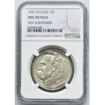 Piłsudski, 10 zloty 1937 - DETTAGLI NGC UNC