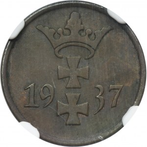 Freie Stadt Danzig, 1 fenig 1937 - NGC MS61 BN