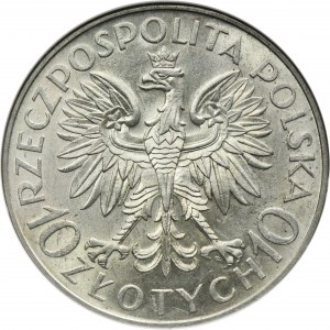 Sobieski, 10 złotych 1933 - NGC MS62