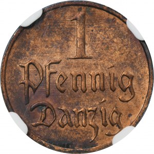 Freie Stadt Danzig, 1 fenig 1929 - NGC UNC DETAILY