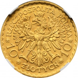 10 złotych 1925 Chrobry - NGC MS66