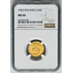 10 zlatých 1925 Chrobry - NGC MS66