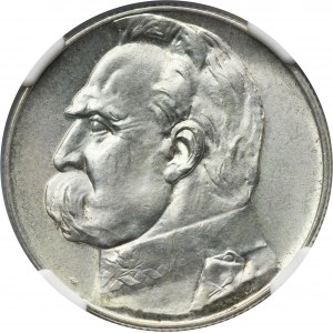 Piłsudski, 5 zl. 1936 - NGC MS64