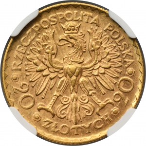 20 złotych 1925 Chrobry - NGC MS63