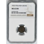 1 cent 1923 - NGC MS63 BN