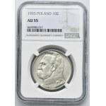 Piłsudski, 10 złotych 1935 - NGC AU55