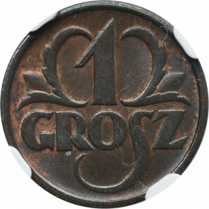 1 grosz 1936 - NGC MS64 BN