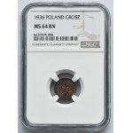 1 penny 1936 - NGC MS64 BN