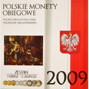 Sada, poľské obehové mince 2009 (9 ks)
