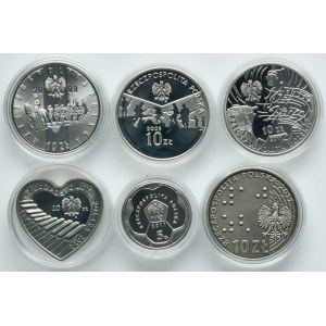 Zestaw, 5-10 złotych 2003-2012 (6 szt.)