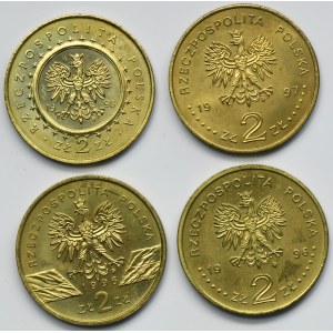 Zestaw, 2 złote 1995-1998 (4 szt.)