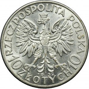 Głowa Kobiety, 10 złotych Londyn 1932