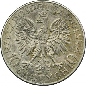 Hlava ženy, 10 zlotých Varšava 1932