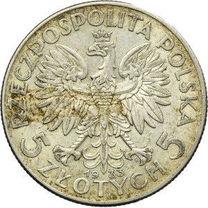 Tête de femme, 5 zlotys Varsovie 1933