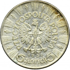 Pilsudski, 5 zlotys 1936