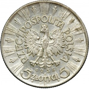 Pilsudski, 5 zlotys 1938