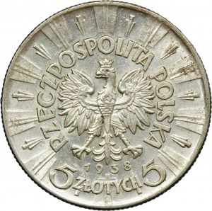 Piłsudski, 5 złotych 1938