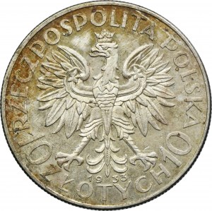 Tête de femme, 10 zlotys Varsovie 1933