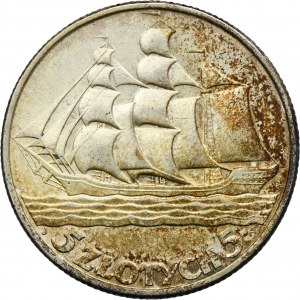 Segelschiff, 5 Gold 1936