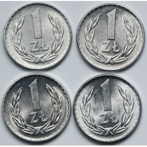 Set, PRL, 1 zloty 1949-1975 (4 pcs.)