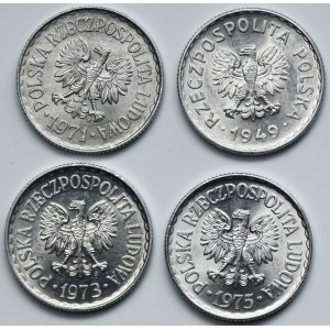 Zestaw, PRL, 1 złoty 1949-1975 (4 szt.)