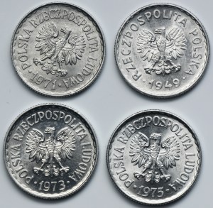 Zestaw, PRL, 1 złoty 1949-1975 (4 szt.)