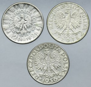Set, II RP, 2 gold 1934-1936 (3 pieces).
