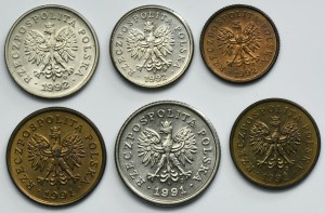 Set, 1-50 pennies 1991-1992 (6 pcs.)
