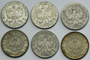 Set, II RP, 5 oro 1932-1935 (6 pezzi).