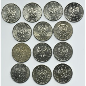 Zestaw, 500-20.000 złotych 1989-1994 (13 szt.)