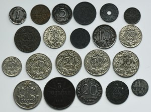 Zestaw, II RP, Królestwo Polskie, Ost i Generalna Gubernia, Mix monet (21 szt.)