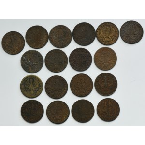 Set, Seconda Repubblica, 5 centesimi 1923-1939 (18 pezzi)