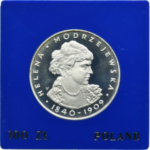 100 zlatých 1975 Helena Modrzejewska